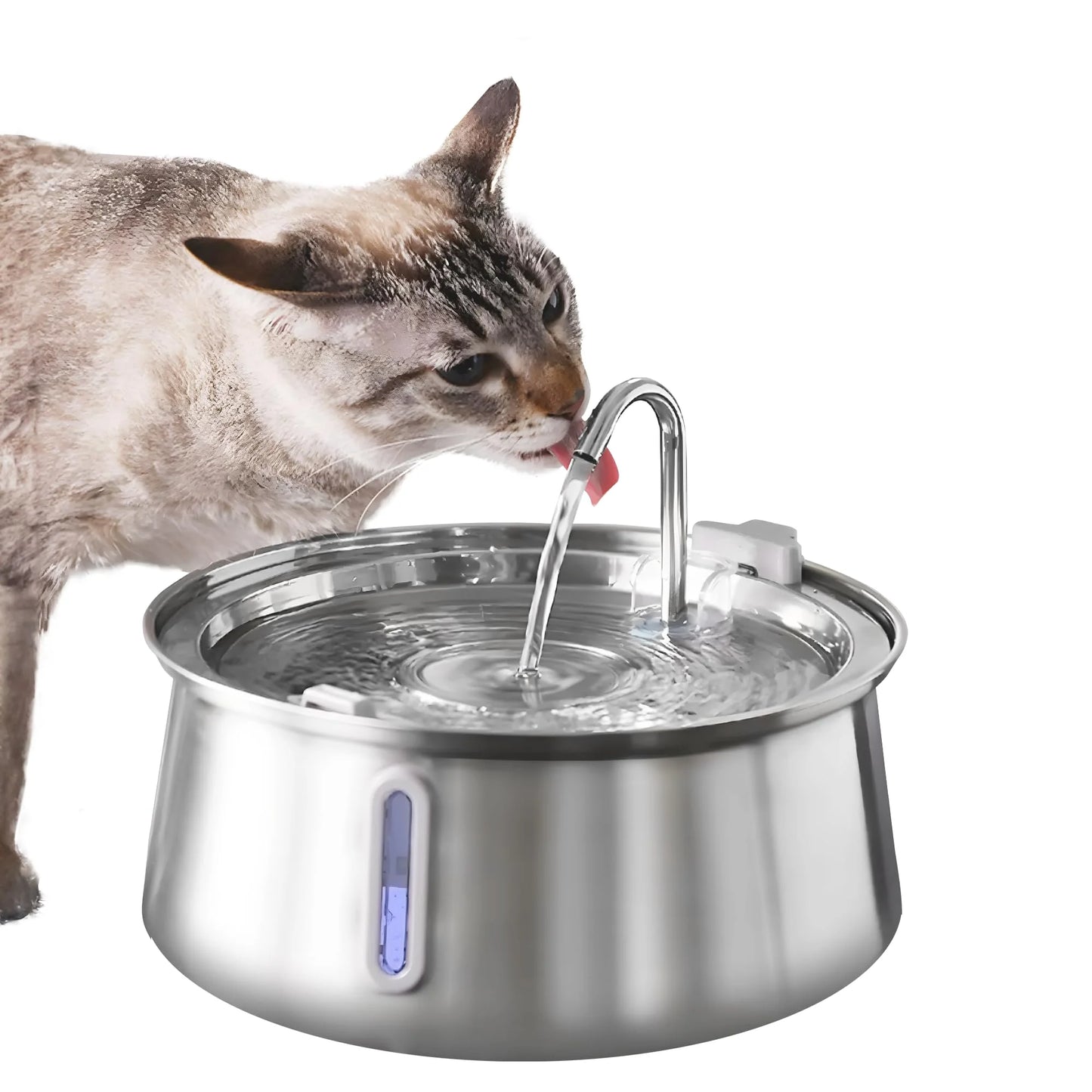 Stainless Steel Cat Water Fountain – 4L Automatic Pet Water Dispenser | Large Capacity with Multi-Layer Filtration
