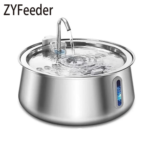 Stainless Steel Cat Water Fountain – 4L Automatic Pet Water Dispenser | Large Capacity with Multi-Layer Filtration