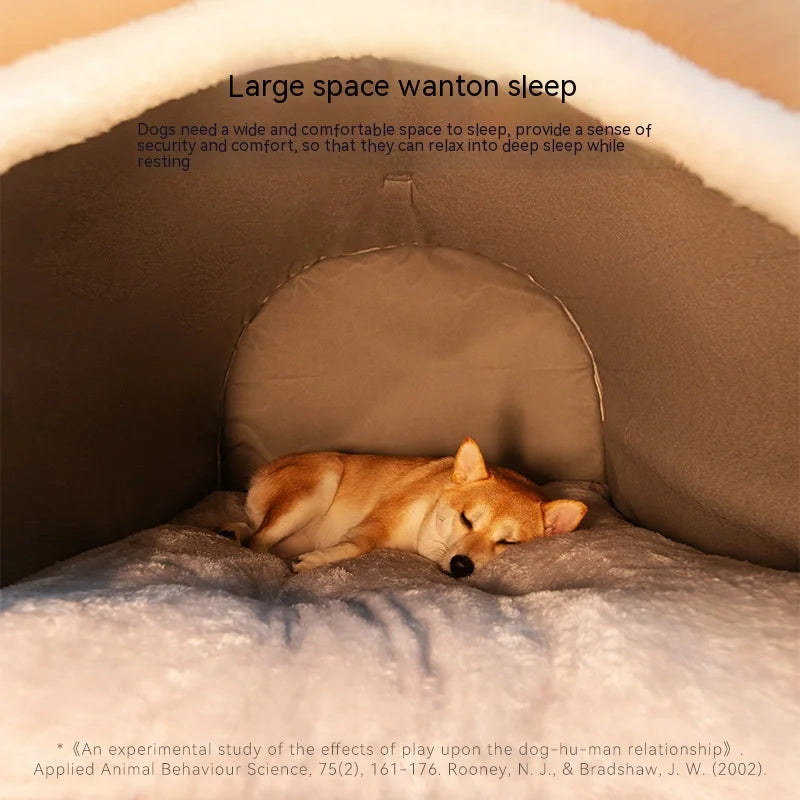 Large Winter Dog Bed House – Cozy Nest for Dogs & Cats | Removable, Washable & Warm Pet Sleeping Supplies