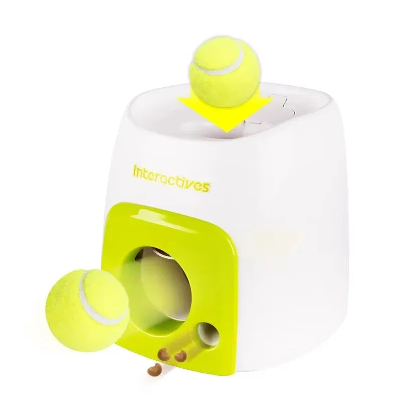 Automatic Dog Ball Launcher – Smart Tennis Ball Thrower & Feeder Toy | Interactive Pet Training & Fun Reward Machine